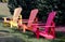 Colorful adirondack chairs