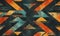 Colorful african geometric seamless pattern with grunge effect background