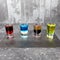 Colorful alcohol vodka cocktails