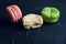 Colorful almond cookies macaroon