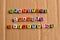 Colorful alphabet beads with phrase GRATITUDE CHANGE EVERYTHING