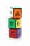 Colorful alphabet blocks