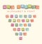 Colorful alphabet blocks baby blocks font