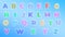 Colorful alphabet in bubble wrap for kids