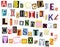 Colorful alphabet from newspapers