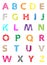 Colorful alphabet set - diamond geometric pattern