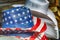 Colorful american star and stripes hats