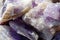 Colorful amethyst stones in close-up