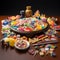 Colorful Amezaiku Candy Sculpture with Candy-Making Tools