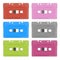 Colorful analogue cassette tape