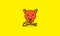 Colorful animal head lioness logo symbol vector icon illustration design