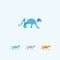 Colorful animal illustration . Panther icon design. Leopard logo.