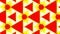 Colorful animation of red, yellow, white and black triangle shapes and icons moving and changing patterns