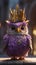 Colorful Animation Stills: Small Owl with Purple and Yellow Feathery Crown.