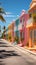 Colorful architecture sunny day, Key West, and Barbadoss tropical charm