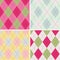 Colorful argyle seamless pattern fabric texture