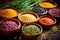 colorful arrangement of legumes in bowls