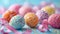 A colorful array of decorated eggs, ribbons, and festive Easter delights