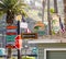 A colorful array of street signs in Avalon, Catalina Island, CA
