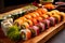 A colorful array of sushi rolls. Ai Generated.NO.04