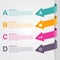 Colorful arrow options infographic. Design elements.