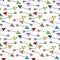 Colorful arrows flying seamless pattern