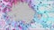 Colorful art background ink splash water blue pink