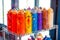 Colorful Art supply paint bottles
