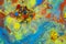 Colorful artistic abstract background bubble painting art