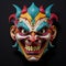 Colorful Asian Clown: A Grotesque And Macabre Comic Book Mask