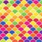 Colorful asian fish scale seamless retro pattern. Vector seamless background