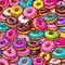 Colorful assorted donuts pattern