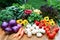 A colorful assortment of fresh vegetables