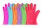 Colorful assortment of silicon kitchen gloves
