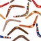 Colorful Australian boomerangs.