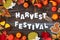 Colorful Autumn Decoration, Text Harvest Festival, Wooden Background