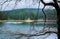 Colorful autumn landscape on Synevir lake, Ukraine.