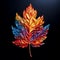 Colorful Autumn Leaf Sculpture: Hyperrealistic Illustration For A Vibrant Holiday Season