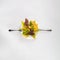 colorful autumn leaves in a plate with fork and knife.thanksgiving concept festive idea.november fashion desigN