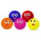Colorful baby Balls with smiley face vector