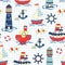 Colorful Baby seamless background. Children pattern.