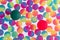 Colorful background of bicolor plastic balls