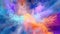 Colorful background, orange, blue, abstract art, explosive, high-speed synchronized. Generative AI