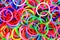 Colorful background rainbow colors rubber bands loom