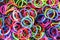 A Colorful background Rainbow loom rubber bands fashion
