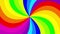 Colorful background rainbow that rotating spiral. 2d animation.