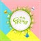 Colorful background and text Hello Spring