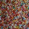 Colorful background texture of sweet sprinkles sugar