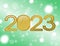 Colorful background for the year 2023, gold, color