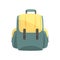 Colorful backpack, classic styled rucksack vector Illustration